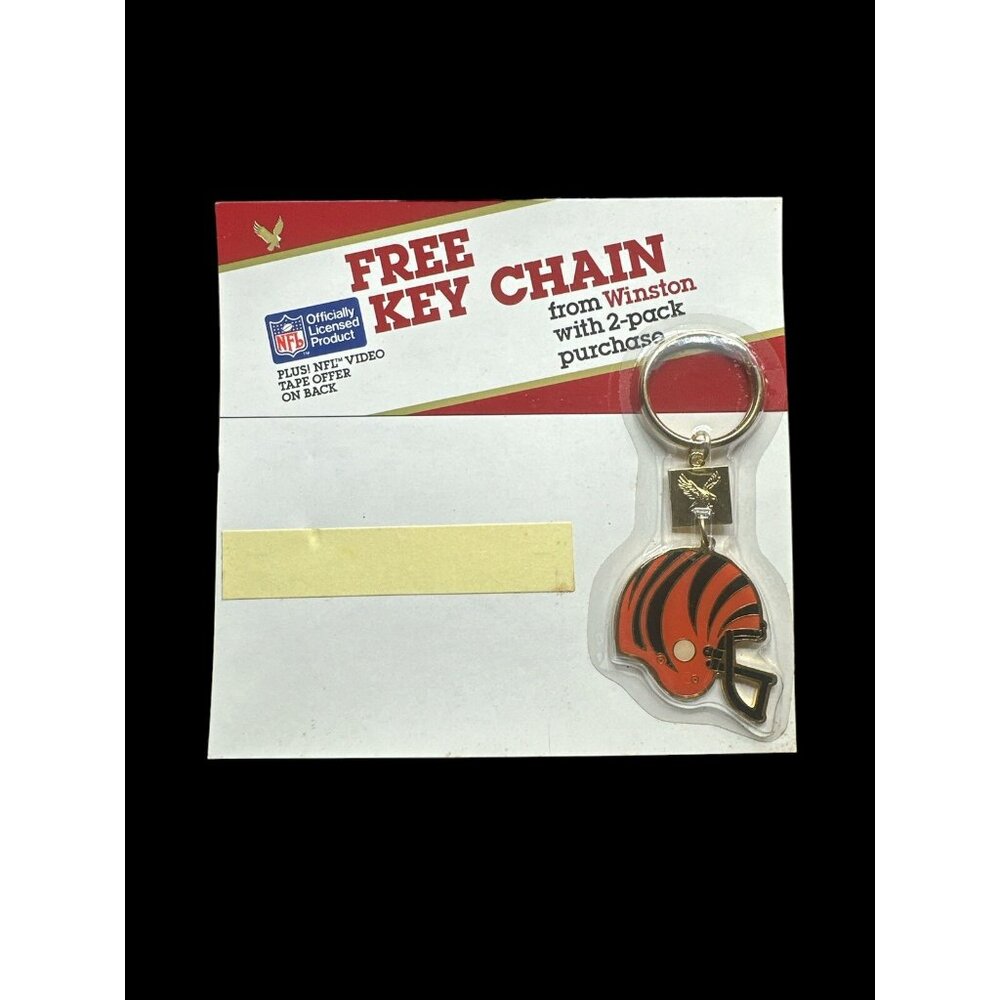 Lot 15 Vintage 1988 Cincinnati Bengals Winston Helmet Keychains Sealed Promo - Picture 4 of 4